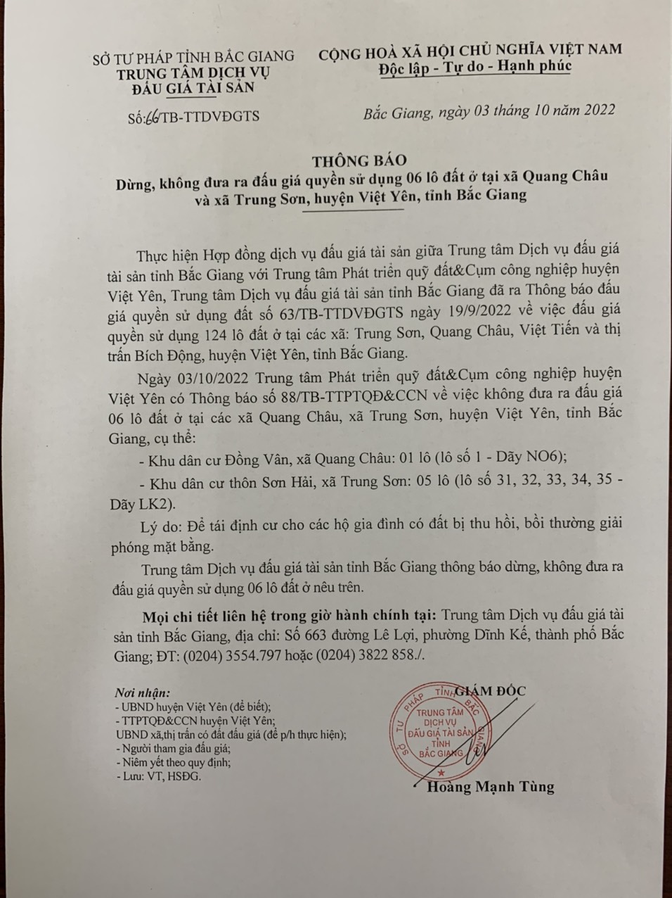 ảnh thông báo